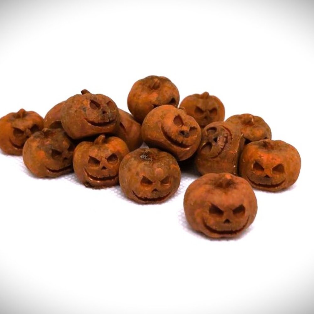 5 Miniature Simulated Pumpkins Crafting Diorama Halloween